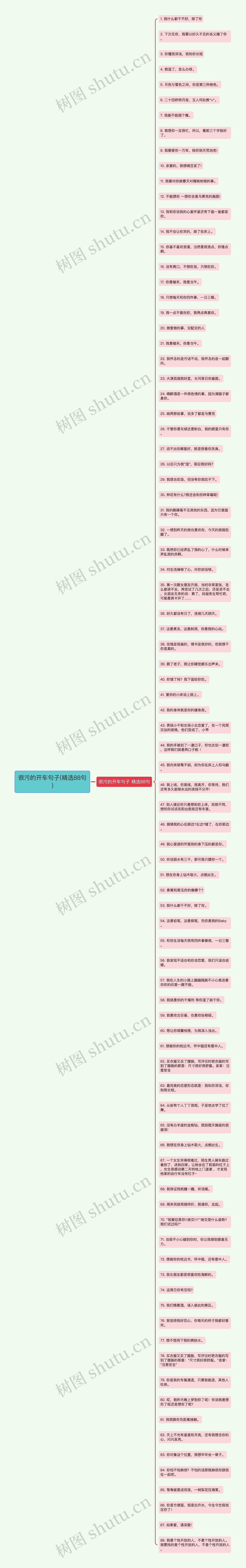 很污的开车句子(精选88句)思维导图