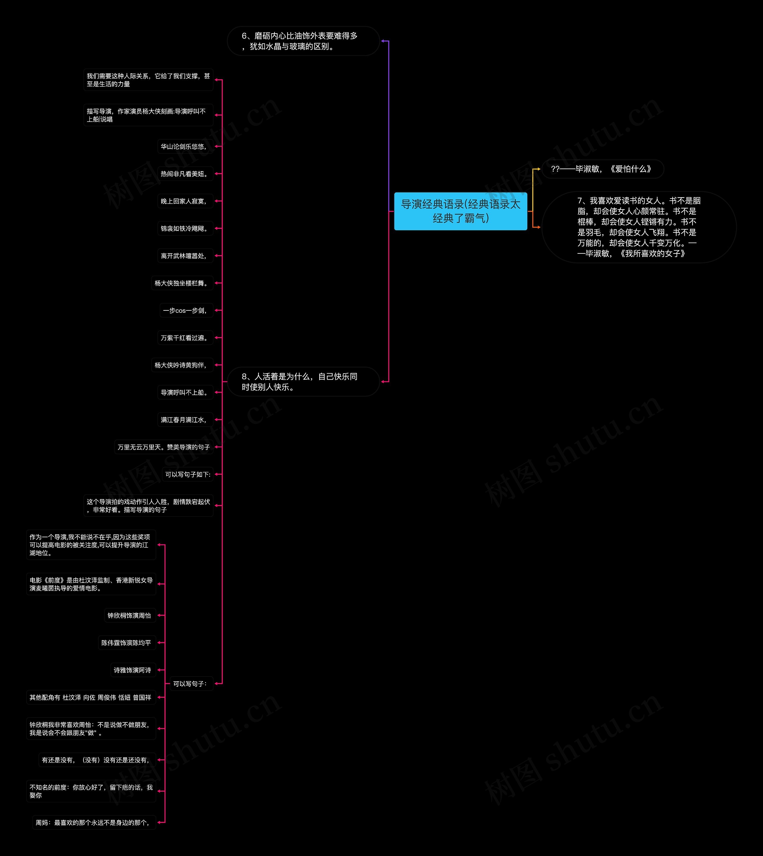 导演经典语录(经典语录太经典了霸气)思维导图