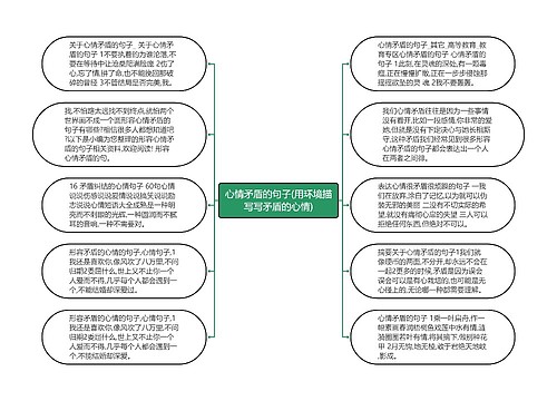 心情矛盾的句子(用环境描写写矛盾的心情)