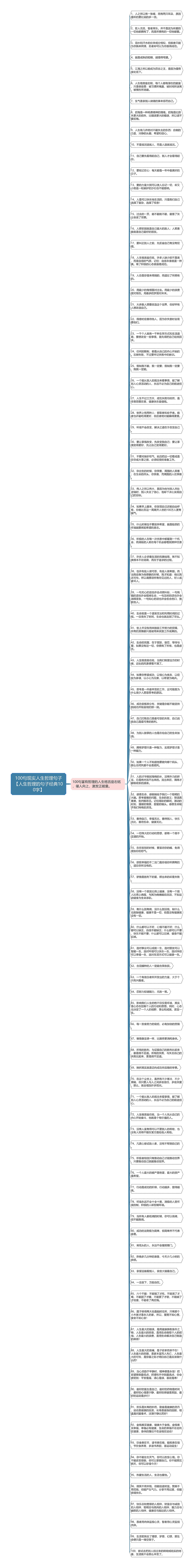 100句现实人生哲理句子【人生哲理的句子经典100字】