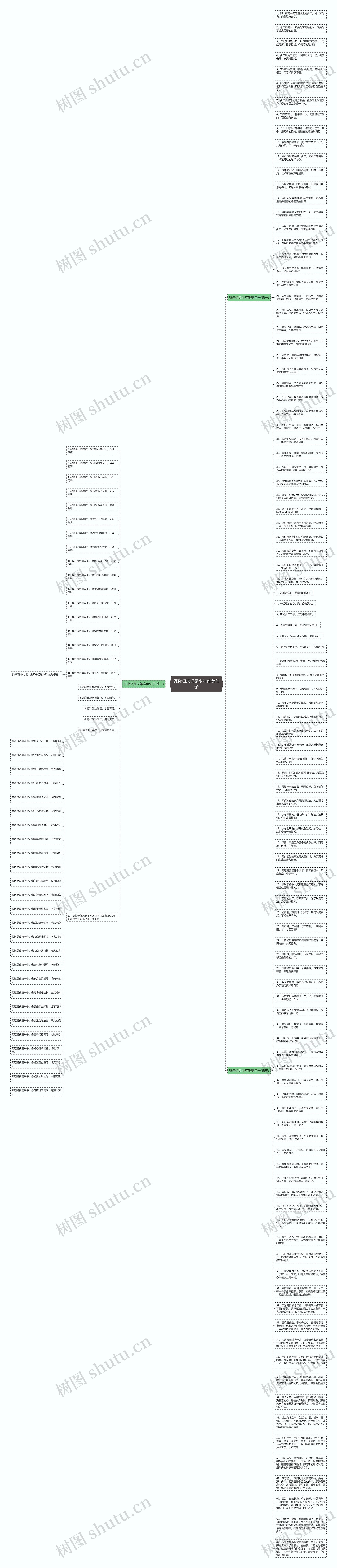 愿你归来仍是少年唯美句子思维导图