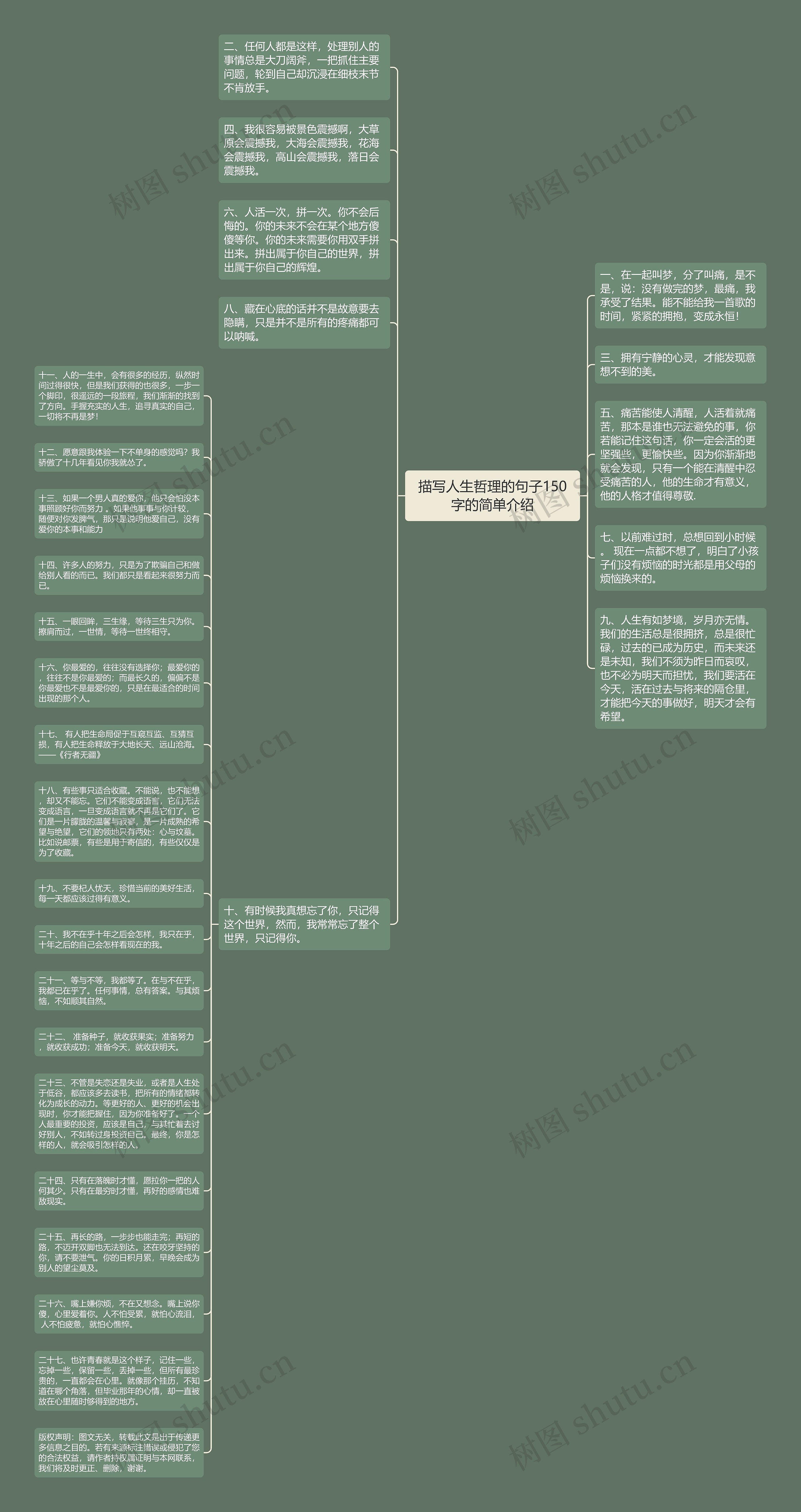 描写人生哲理的句子150字的简单介绍思维导图