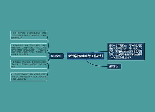 会计学院8班班级工作计划