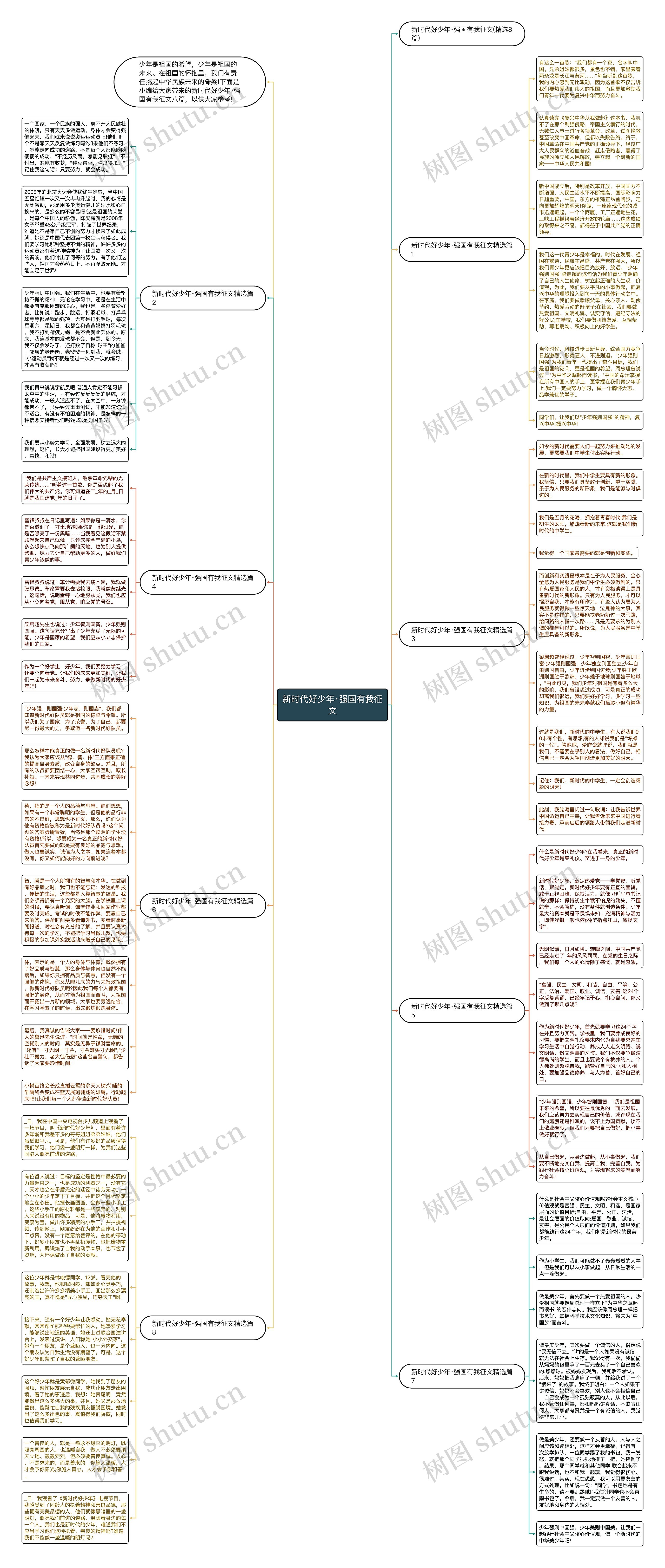 新时代好少年·强国有我征文思维导图