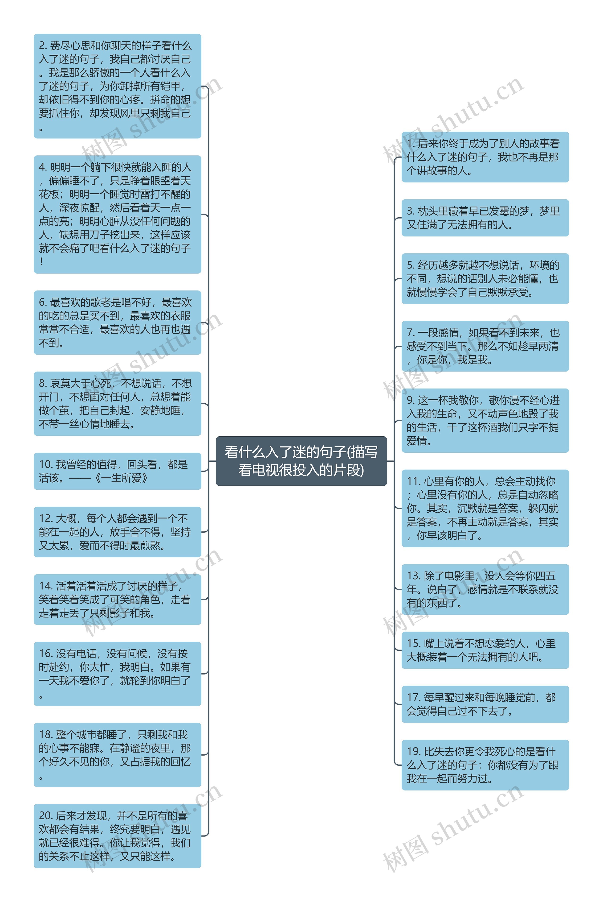 看什么入了迷的句子(描写看电视很投入的片段)思维导图