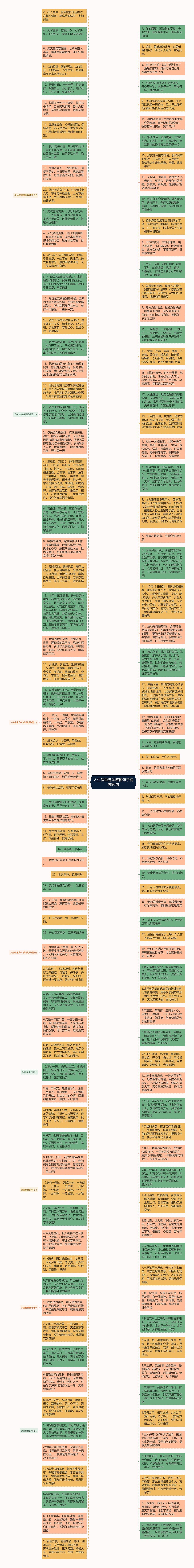 人生保重身体感悟句子精选90句