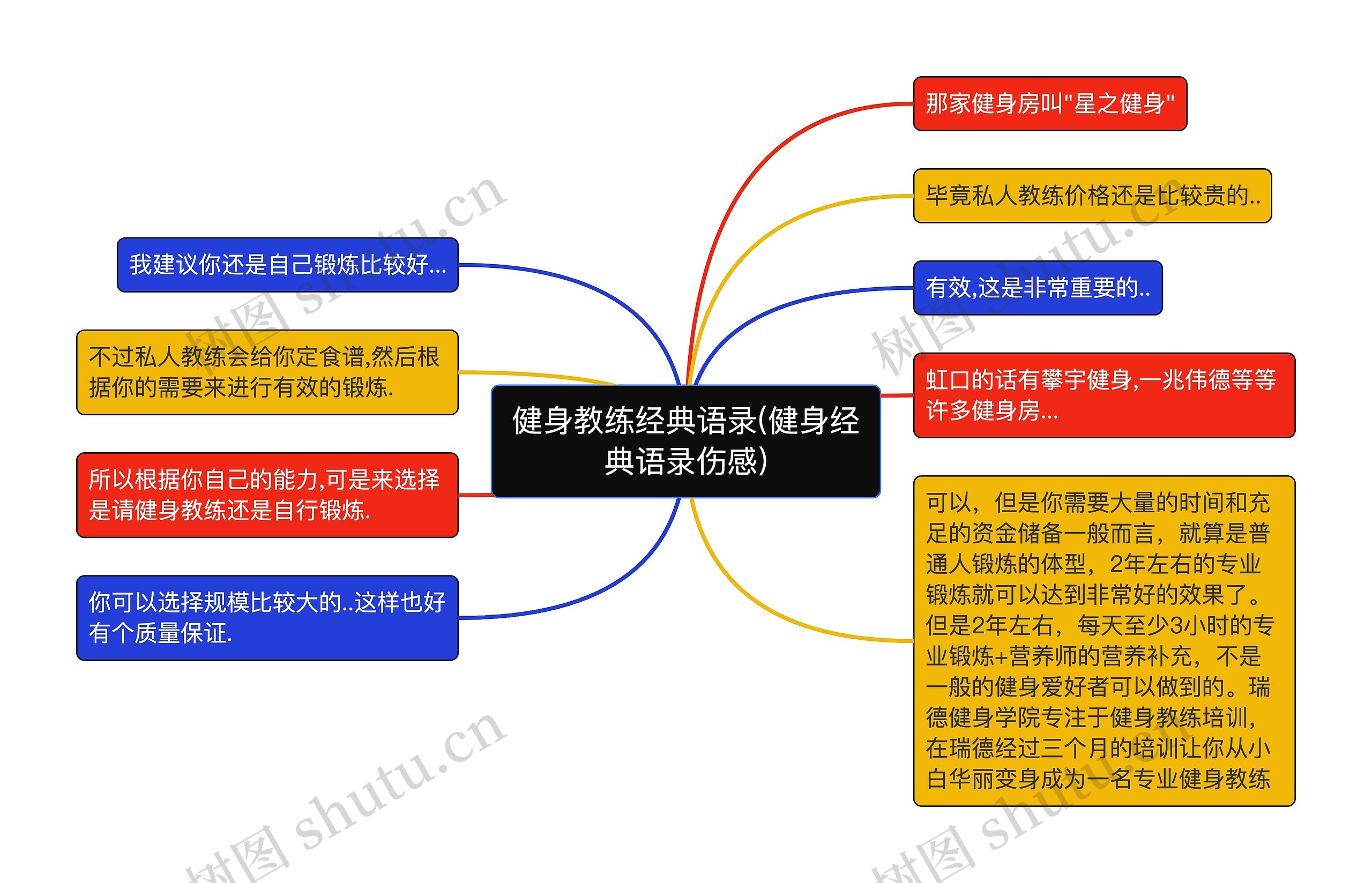 健身教练经典语录(健身经典语录伤感)思维导图