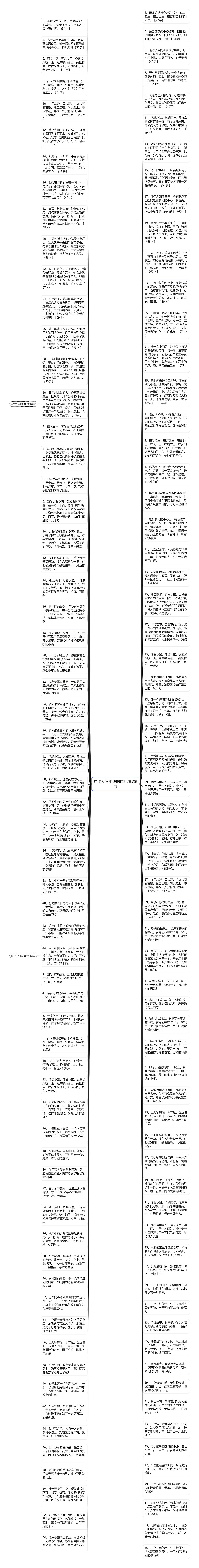 描述乡间小路的佳句精选9句思维导图