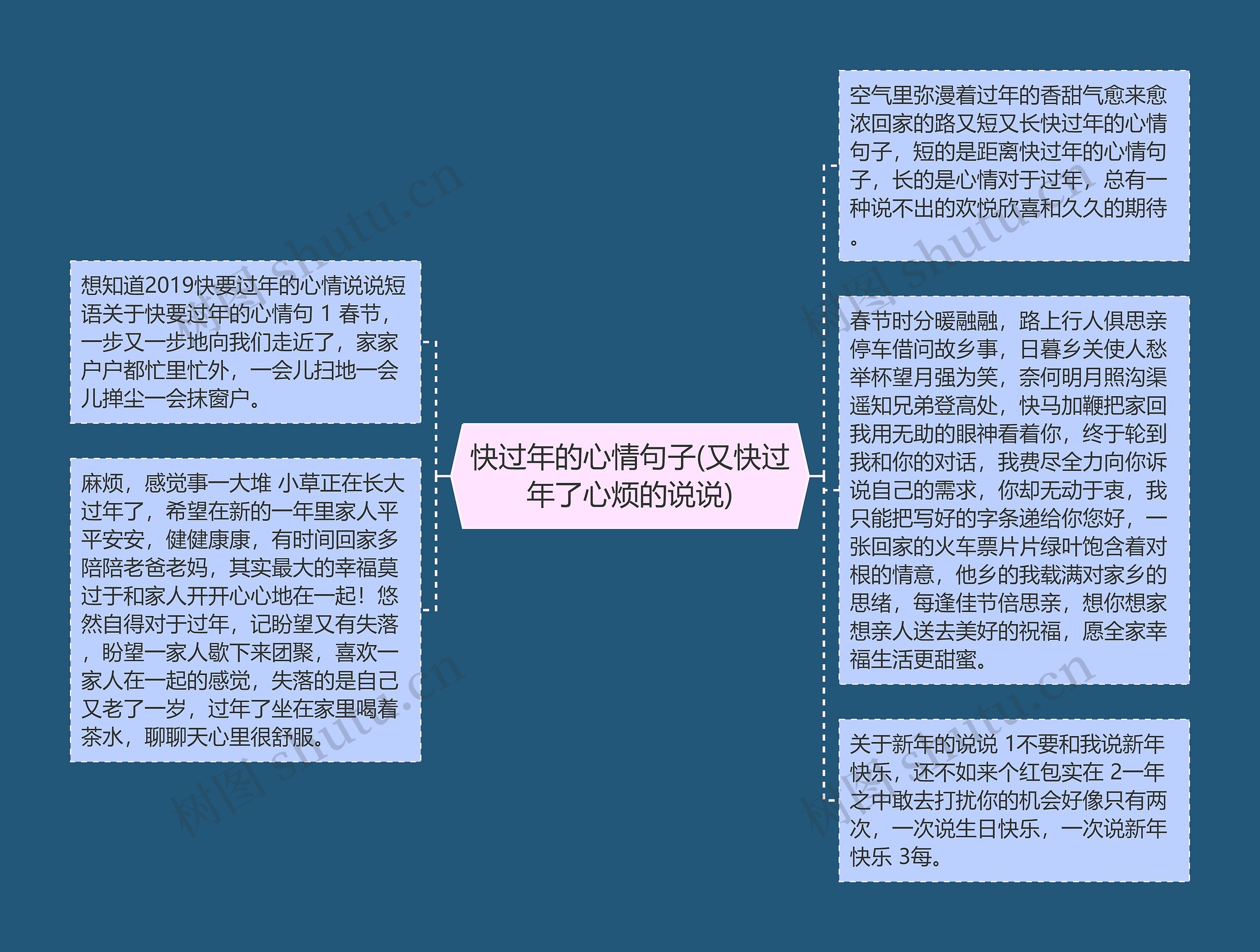 快过年的心情句子(又快过年了心烦的说说)思维导图