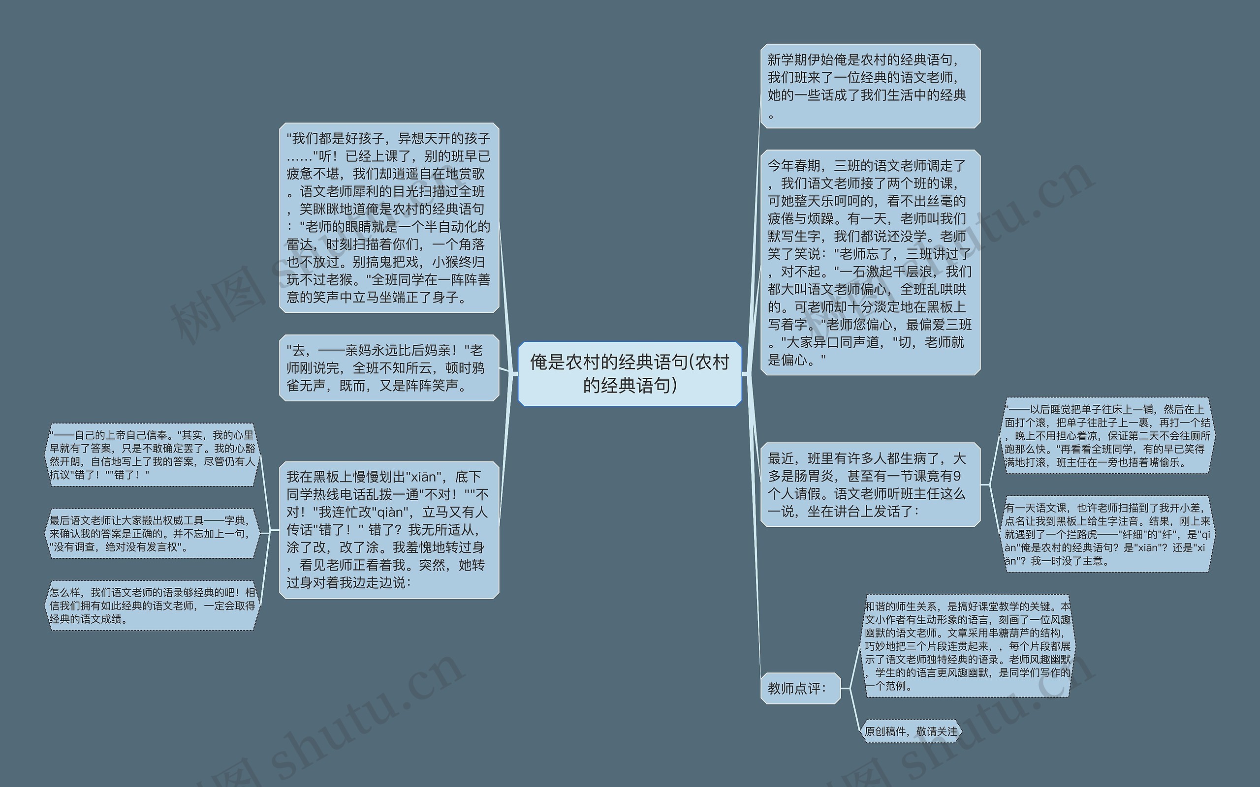 俺是农村的经典语句(农村的经典语句)思维导图