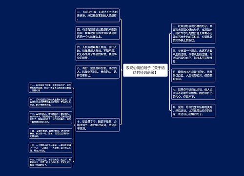 表现心情的句子【关于情绪的经典语录】