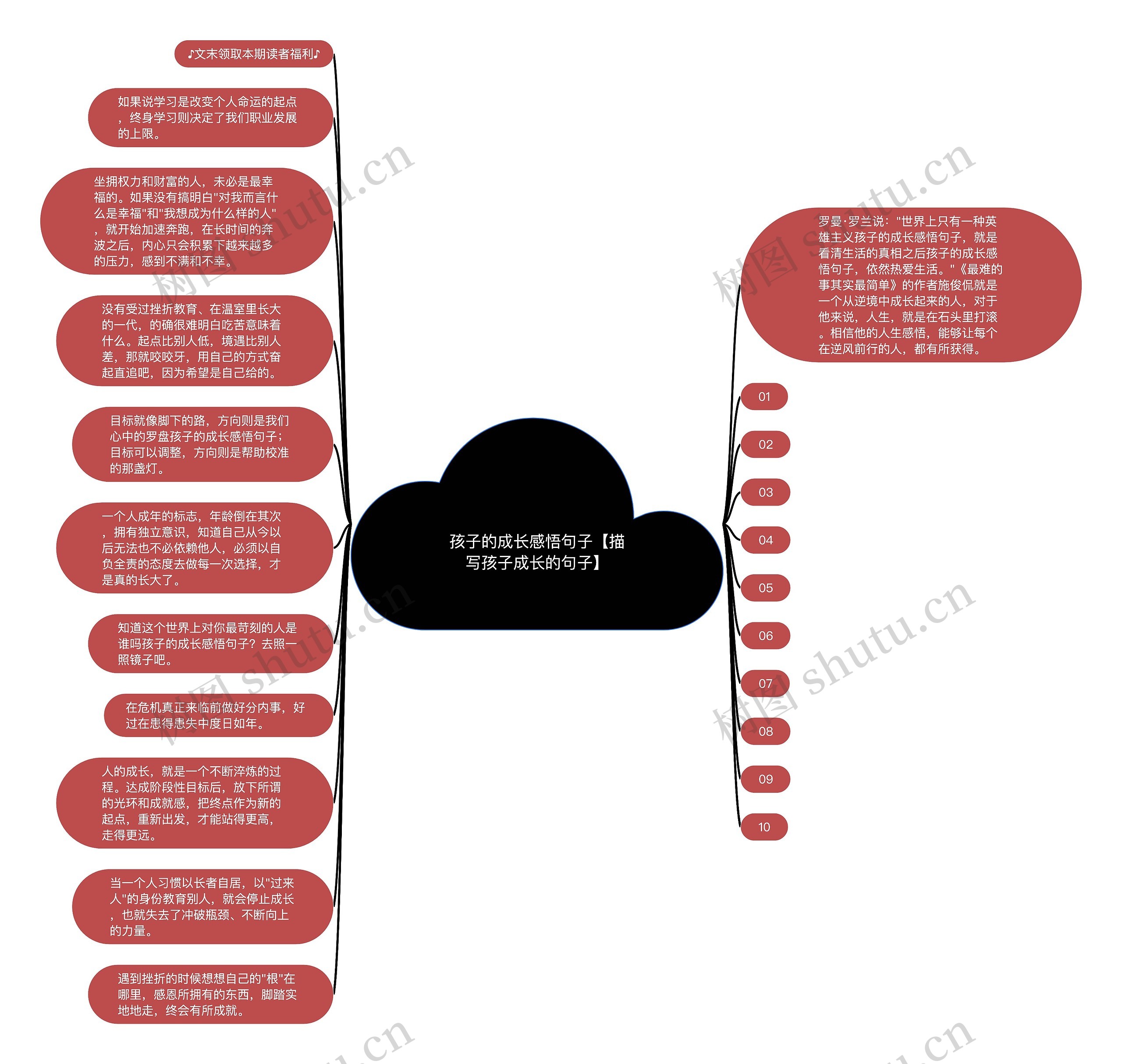 孩子的成长感悟句子【描写孩子成长的句子】思维导图