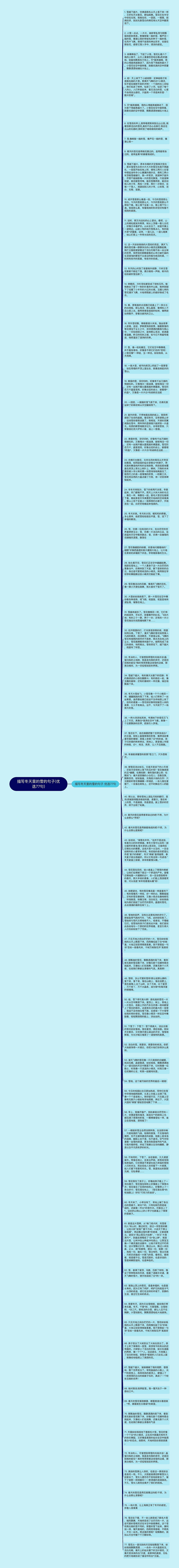 描写冬天里的雪的句子(优选77句)