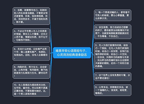 唯美早安心语简短句子，心灵鸡汤经典语录励志