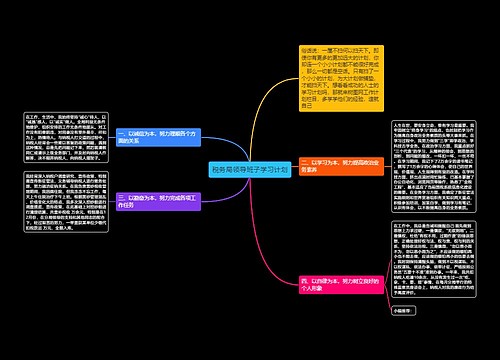 税务局领导班子学习计划