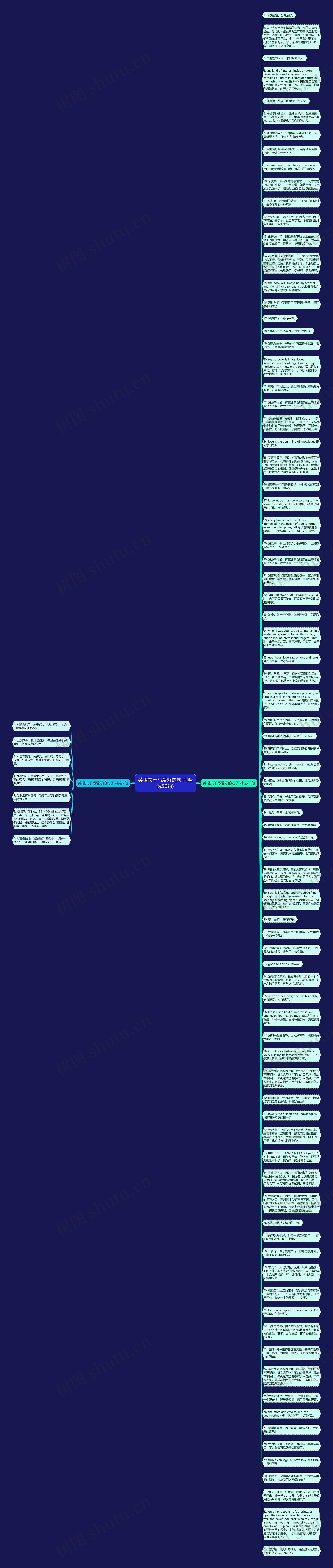 英语关于写爱好的句子(精选90句)思维导图