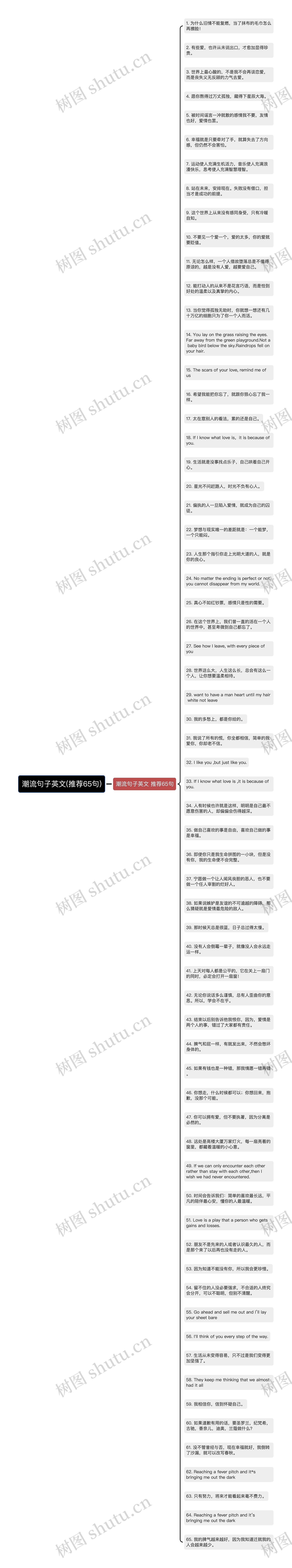 潮流句子英文(推荐65句)思维导图