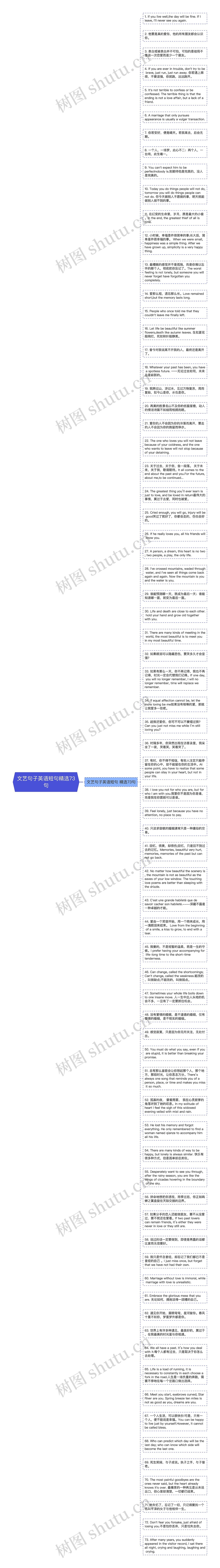 文艺句子英语短句精选73句思维导图