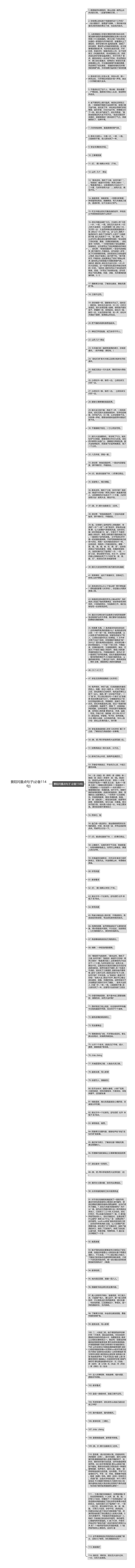 景阳冈重点句子(必备114句)思维导图