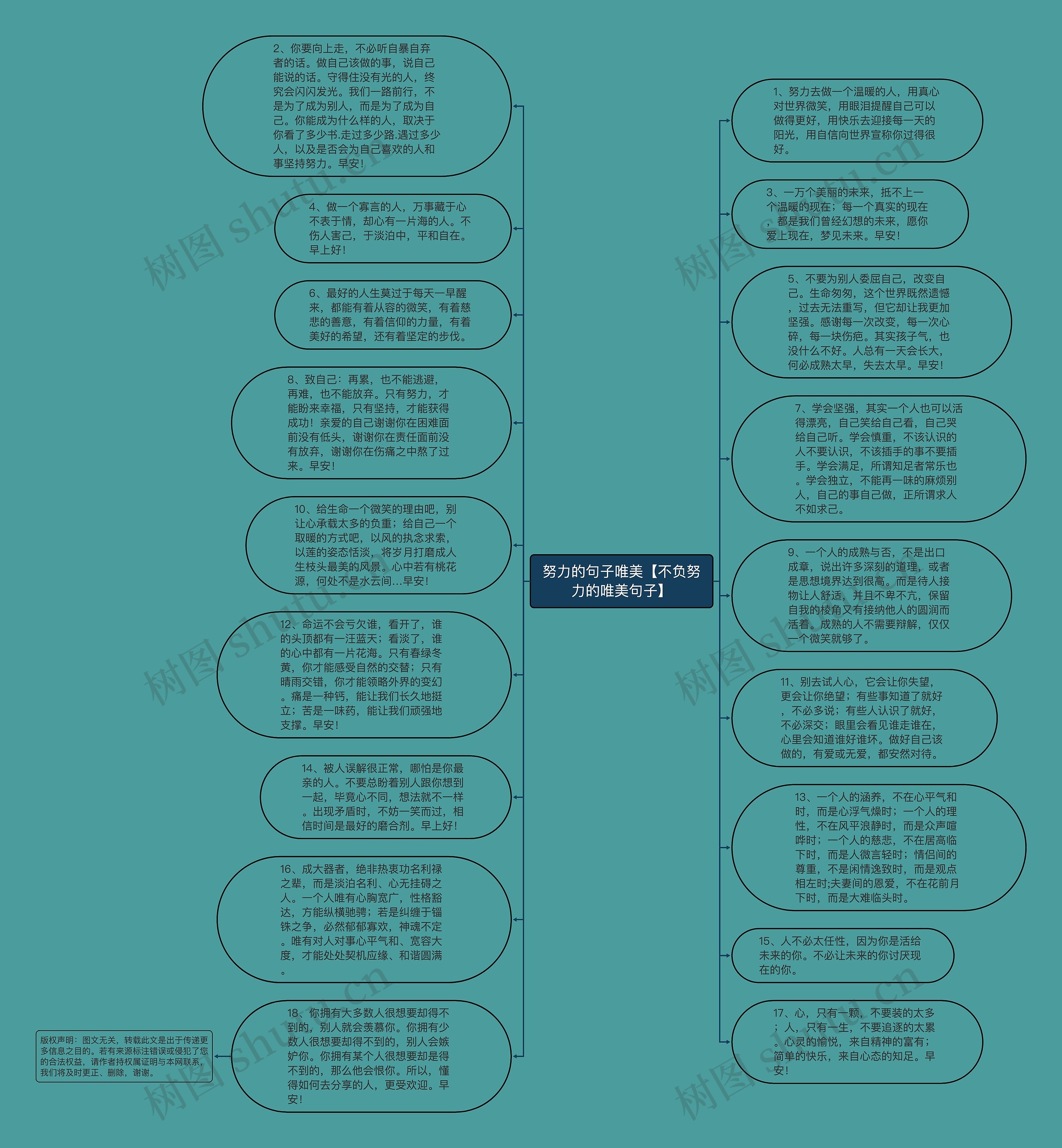 努力的句子唯美【不负努力的唯美句子】思维导图
