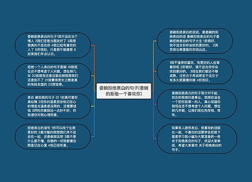 委婉拒绝表白的句子(委婉的拒绝一个喜欢你)