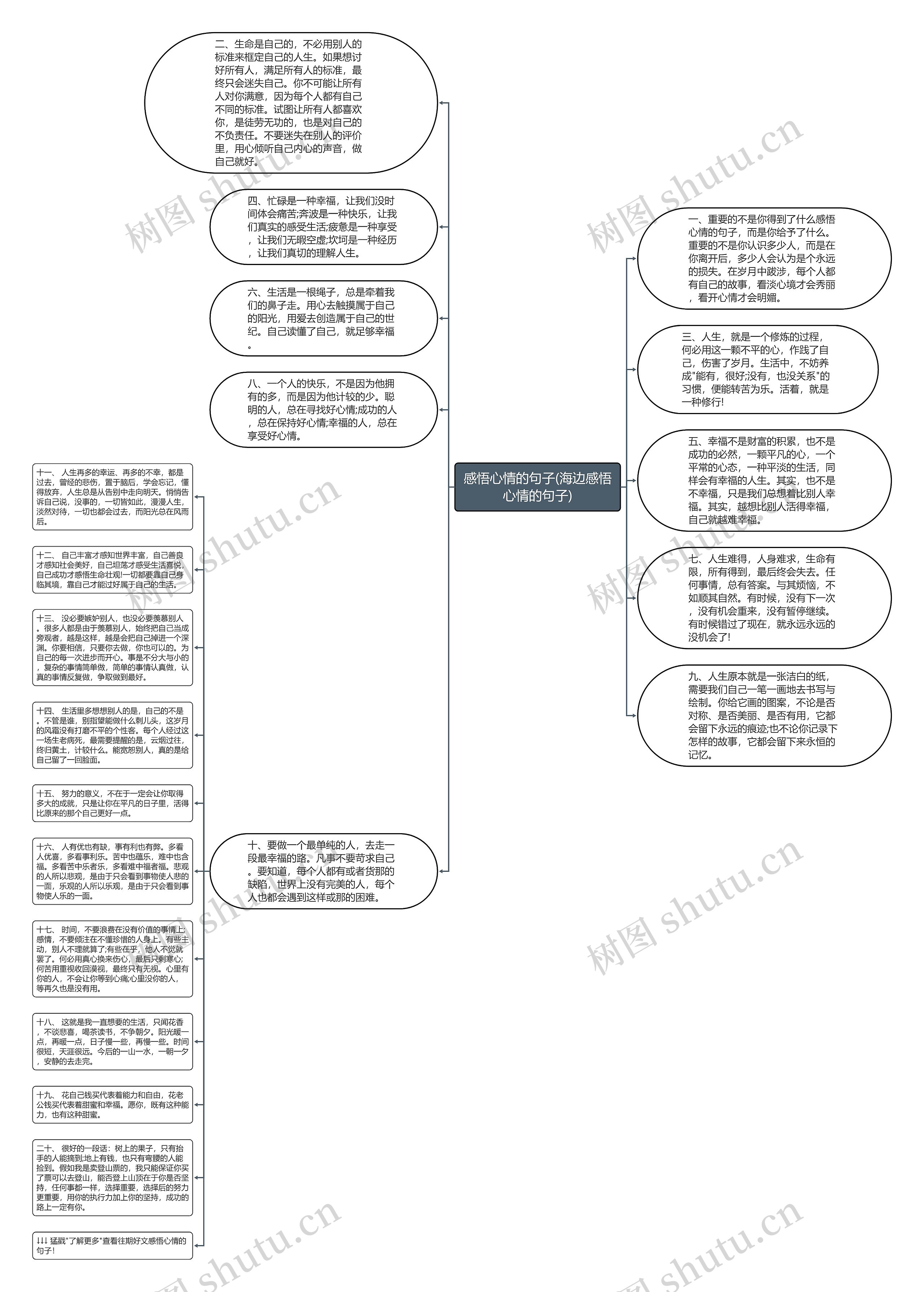 感悟心情的句子(海边感悟心情的句子)思维导图
