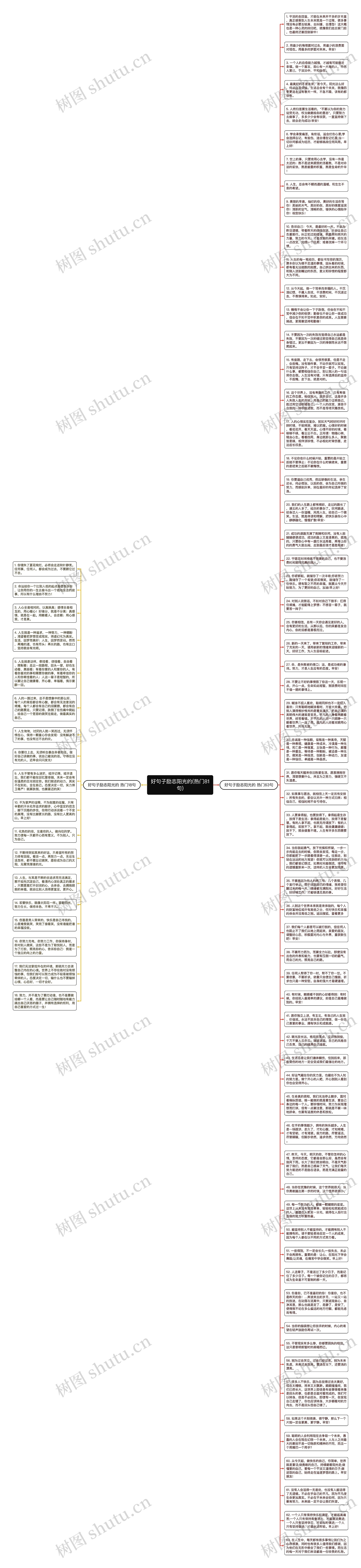 好句子励志阳光的(热门81句)思维导图