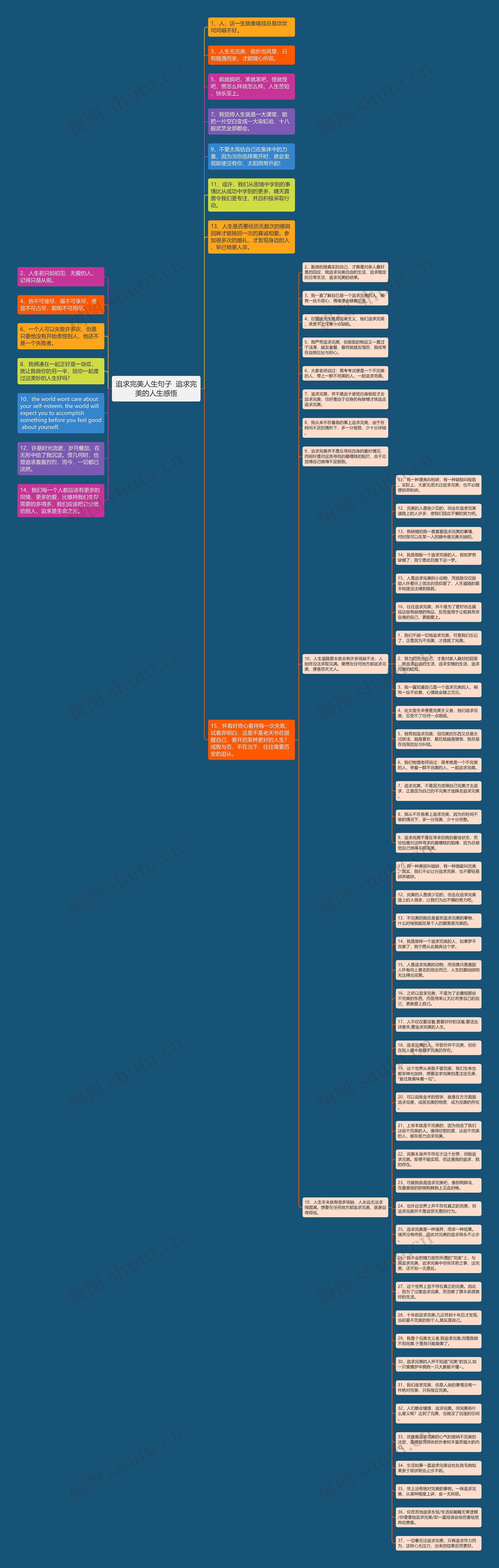追求完美人生句子  追求完美的人生感悟思维导图