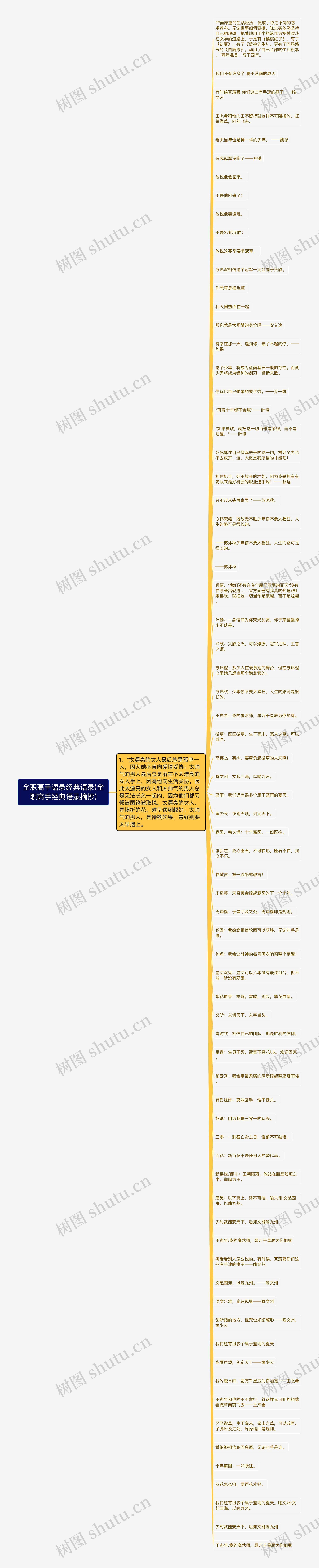 全职高手语录经典语录(全职高手经典语录摘抄)思维导图