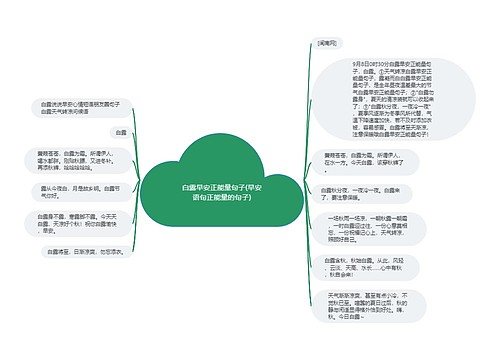 白露早安正能量句子(早安语句正能量的句子)