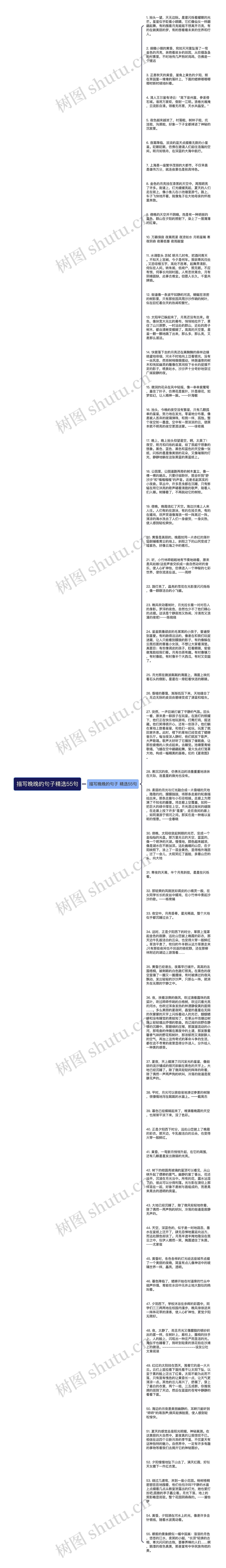 描写晚晚的句子精选55句思维导图