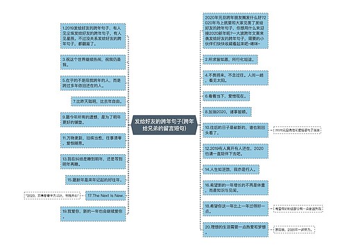 发给好友的跨年句子(跨年给兄弟的留言短句)