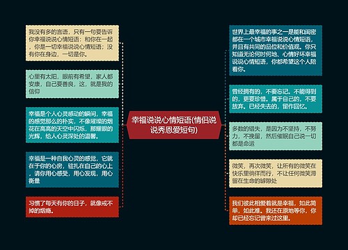 幸福说说心情短语(情侣说说秀恩爱短句)