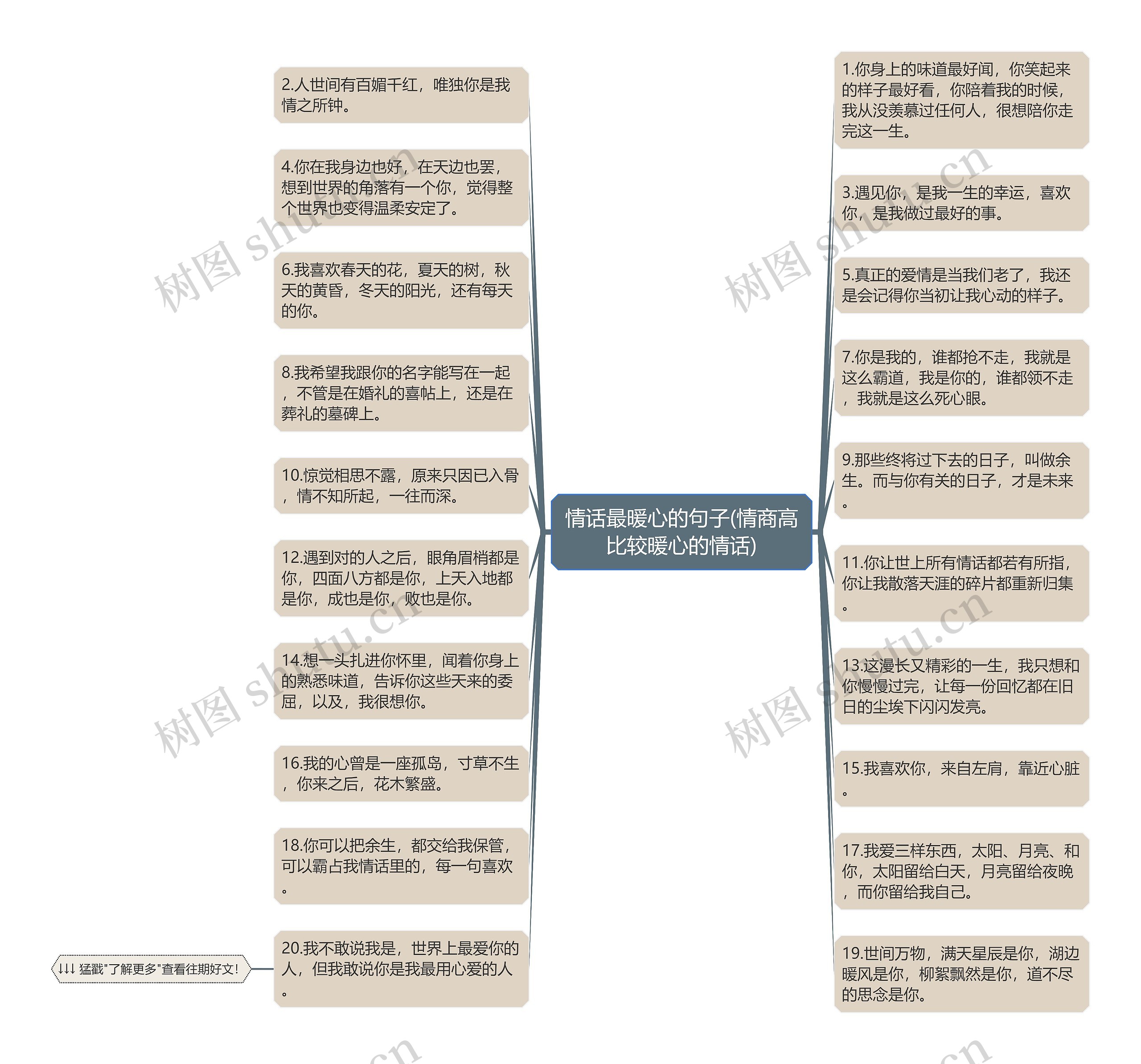 情话最暖心的句子(情商高比较暖心的情话)思维导图