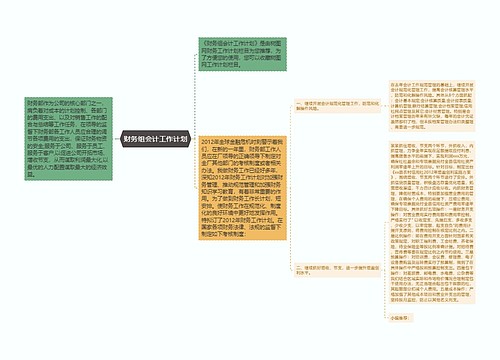 财务组会计工作计划