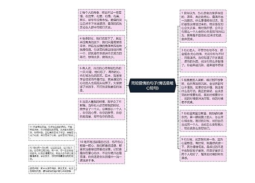 简短爱情的句子(情话最暖心短句)