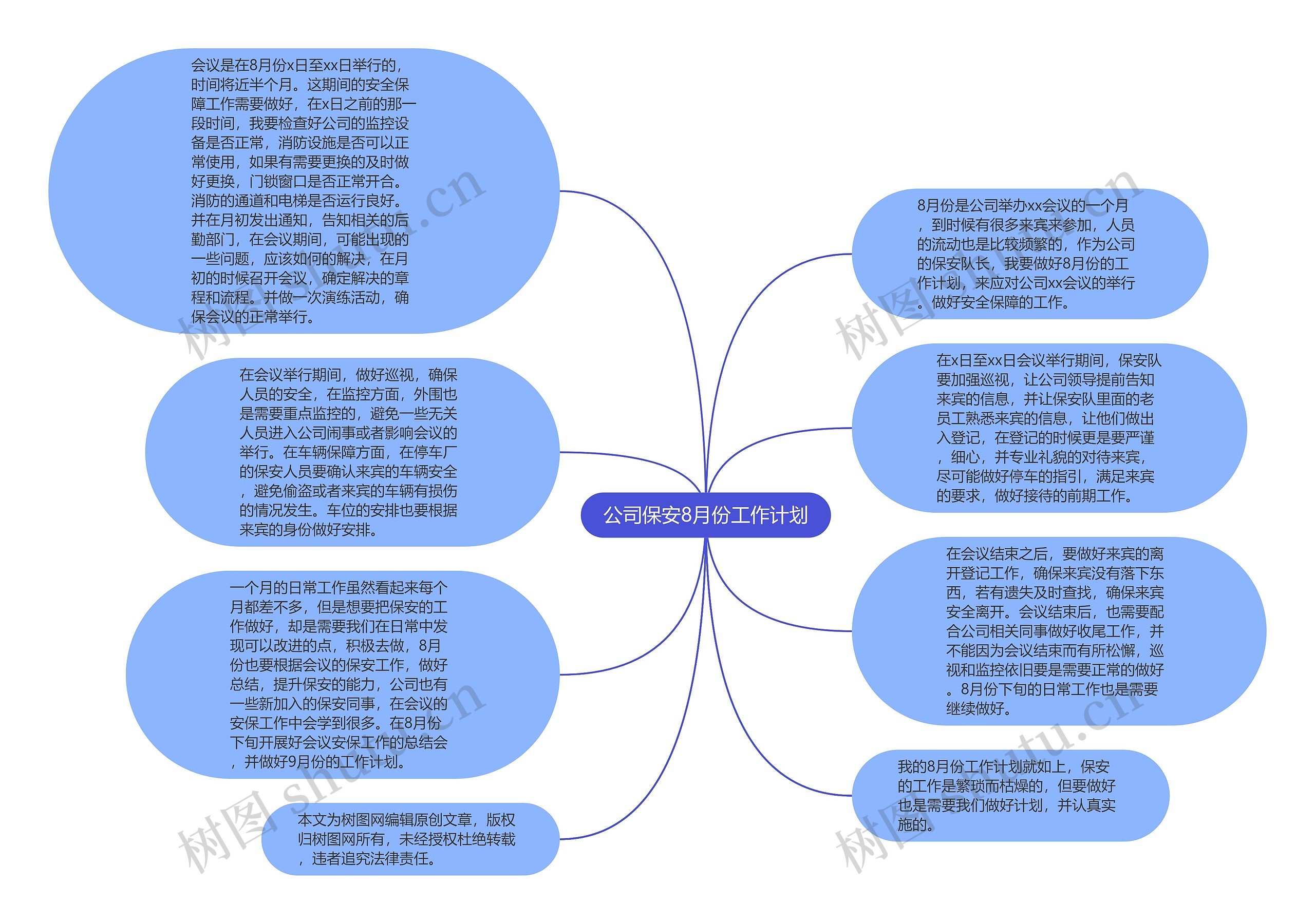 公司保安8月份工作计划