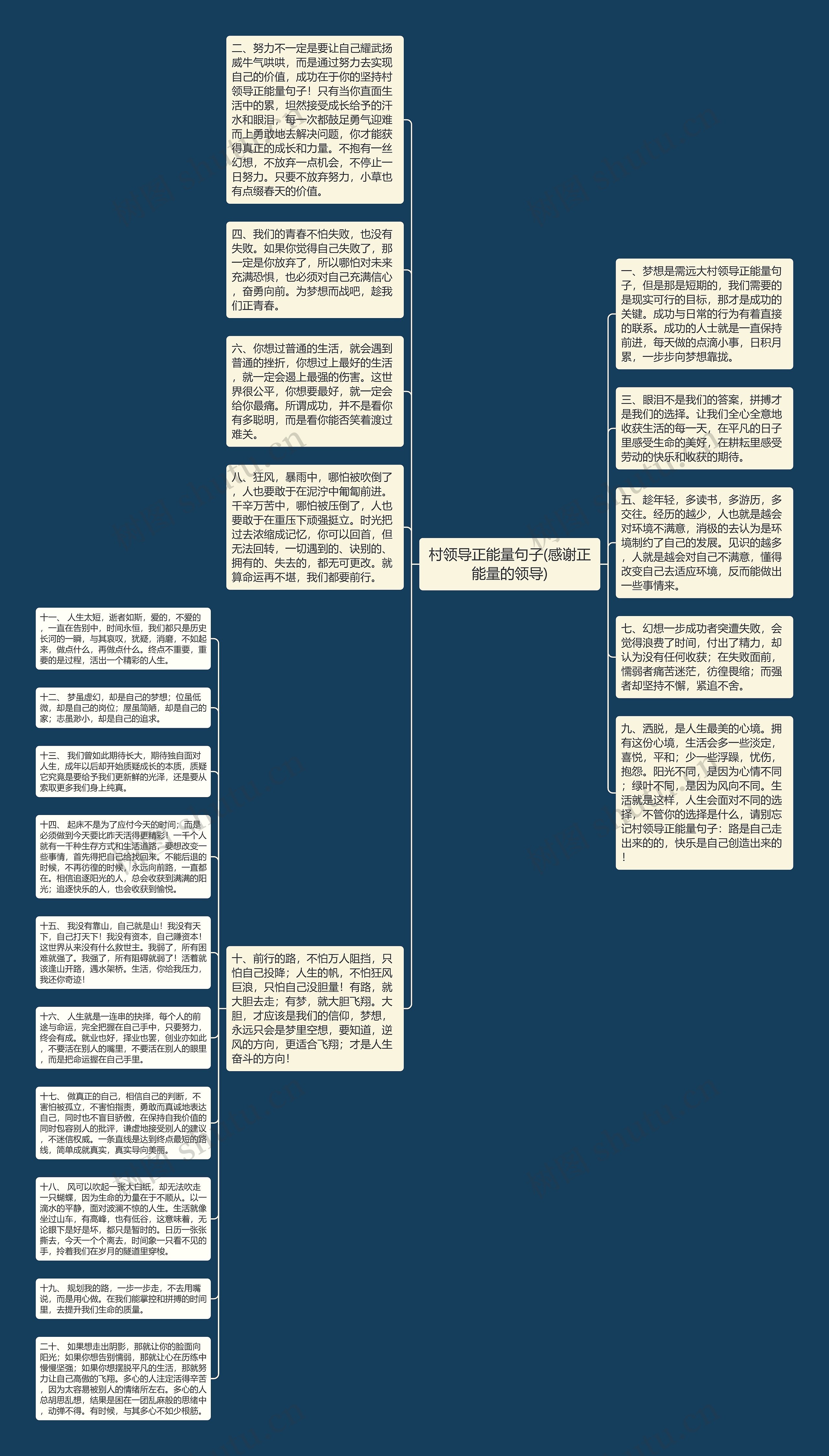 村领导正能量句子(感谢正能量的领导)思维导图