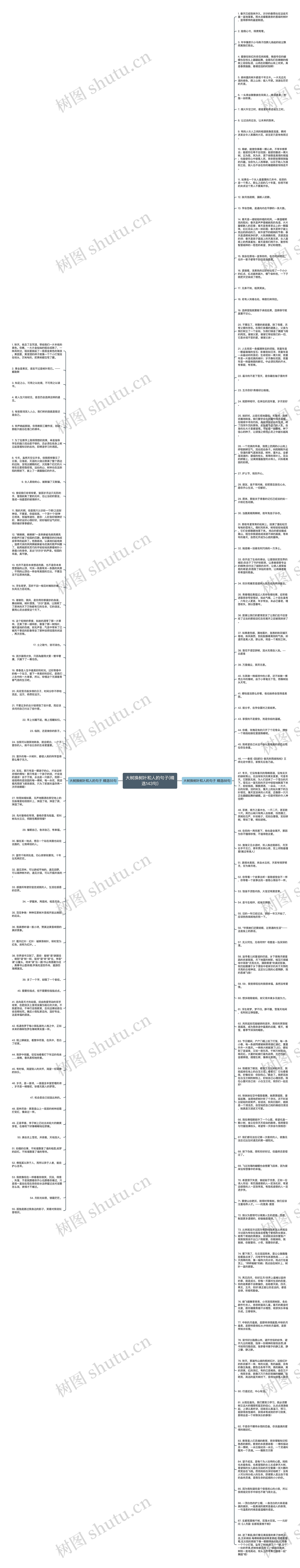 大树换树叶和人的句子(精选143句)思维导图