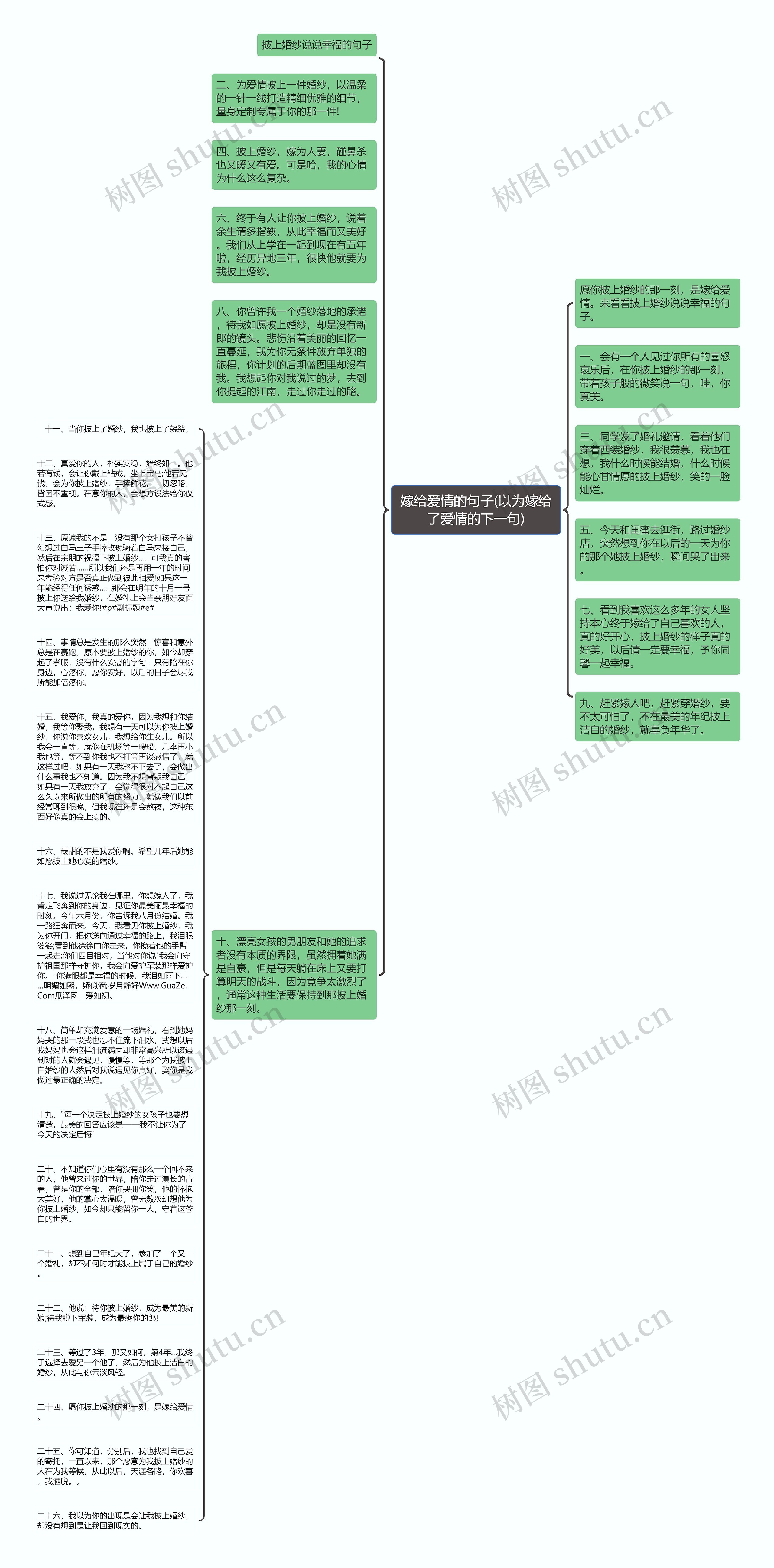 嫁给爱情的句子(以为嫁给了爱情的下一句)思维导图