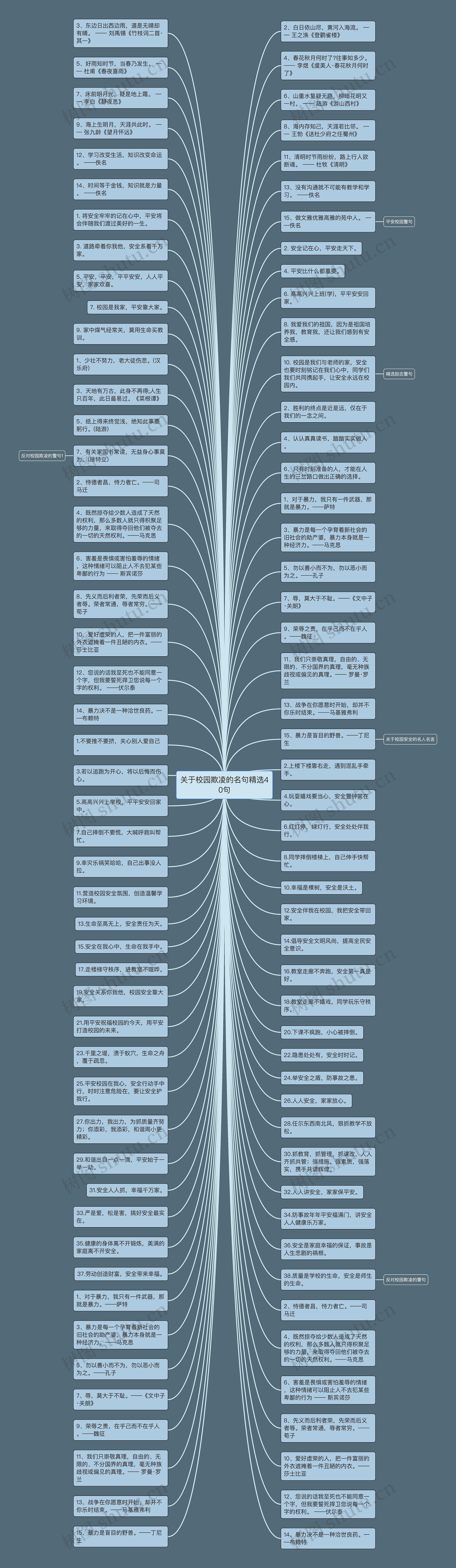关于校园欺凌的名句精选40句思维导图
