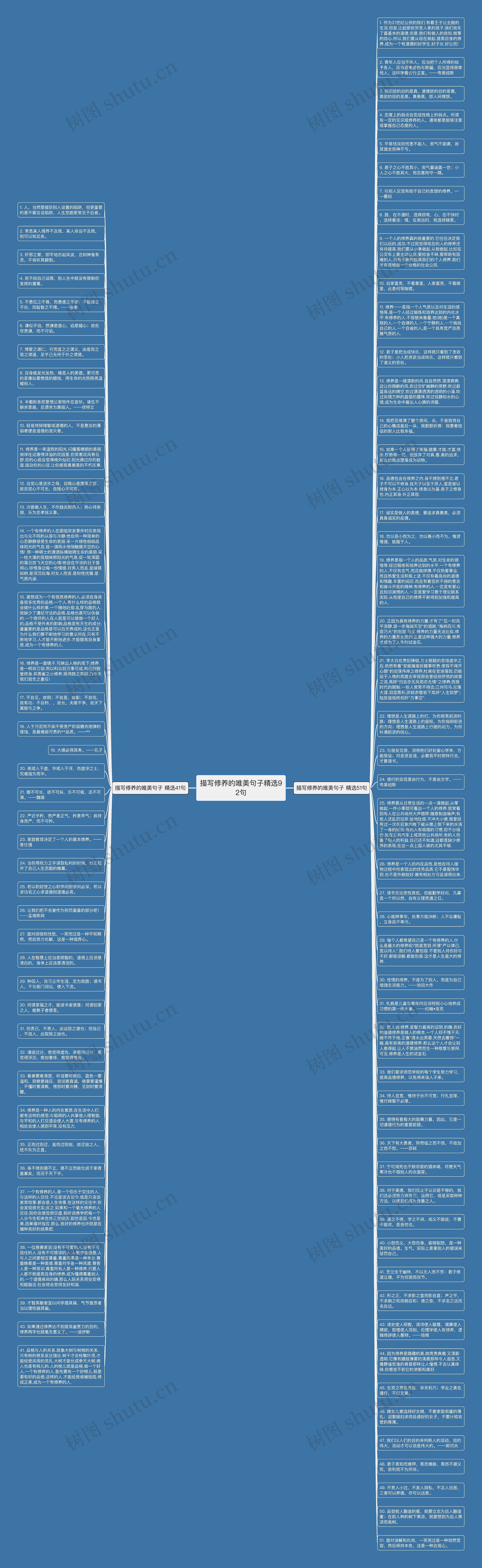 描写修养的唯美句子精选92句思维导图