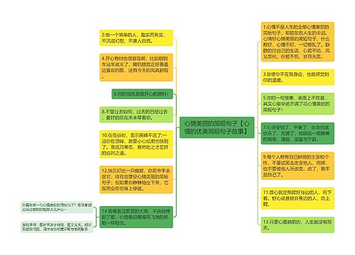 心情美丽的简短句子【心情的优美简短句子故事】