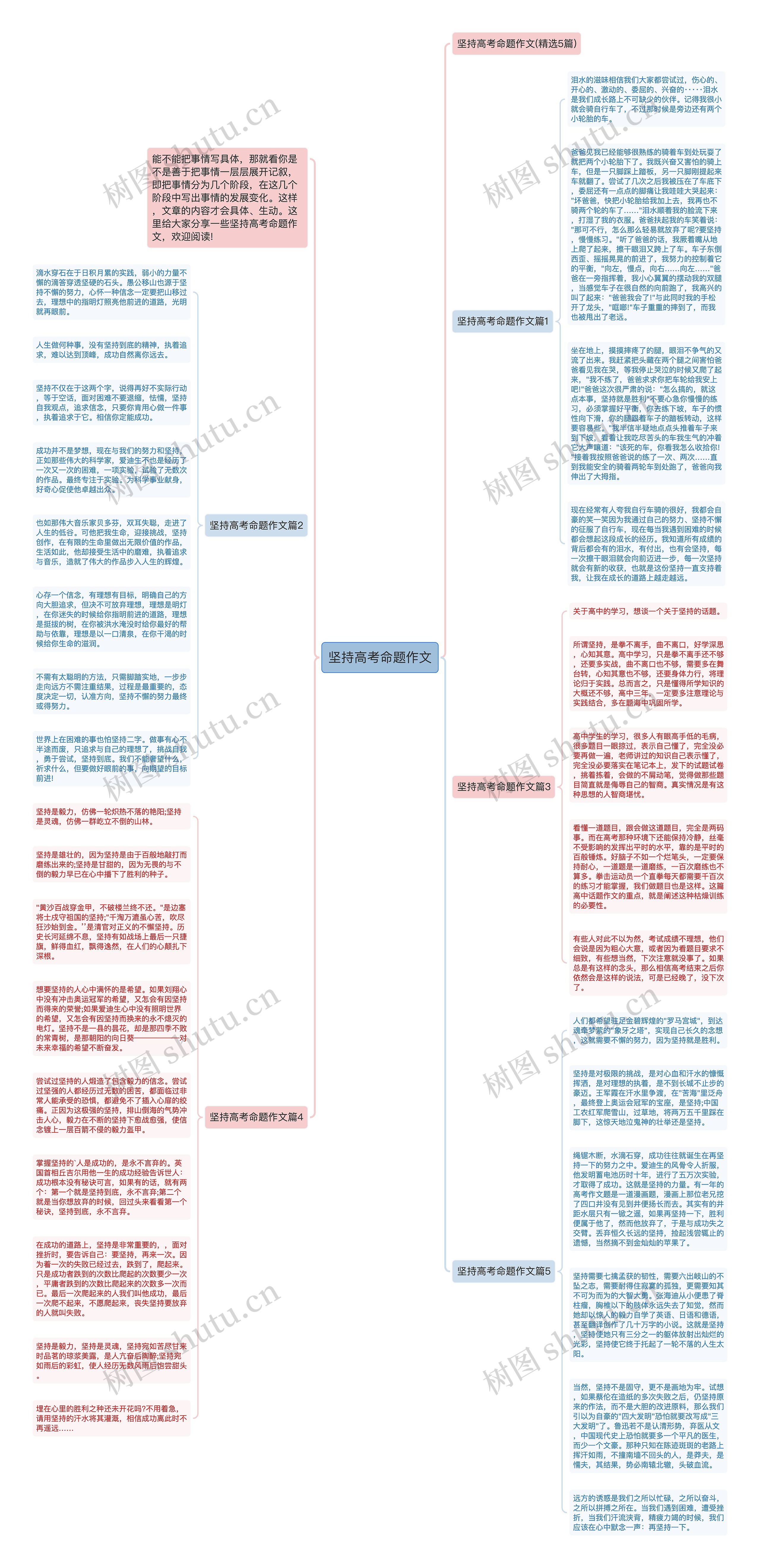 坚持高考命题作文思维导图