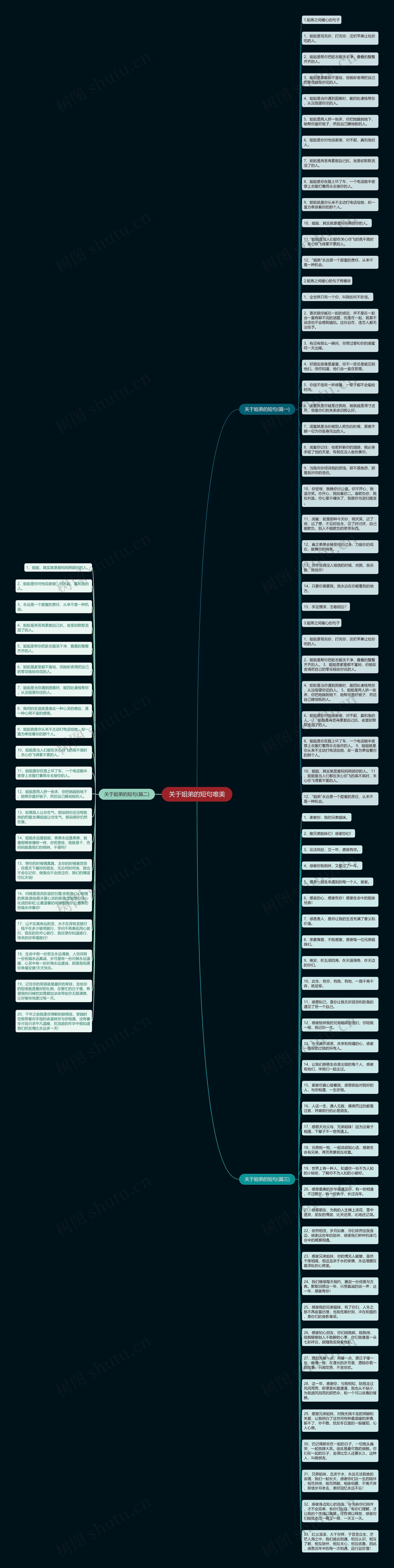 关于姐弟的短句唯美思维导图