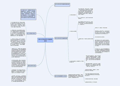 高中化学如何学才能提高成绩