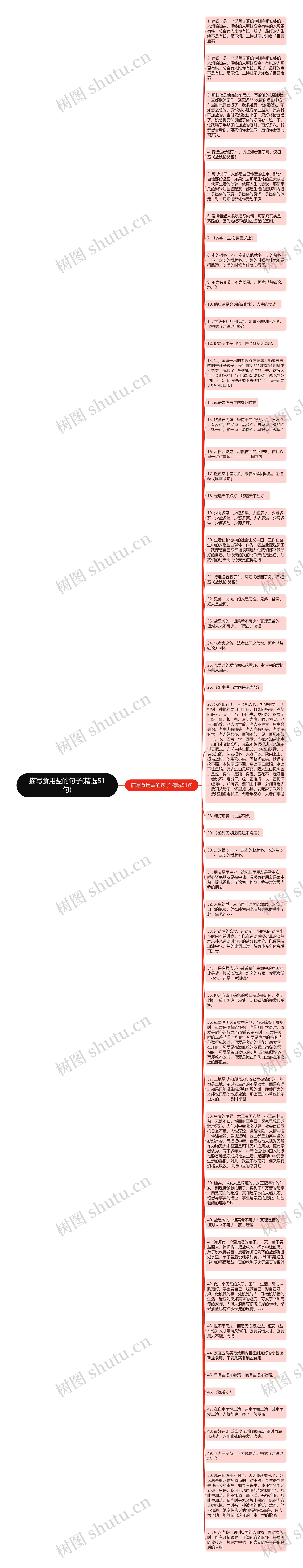 描写食用盐的句子(精选51句)思维导图