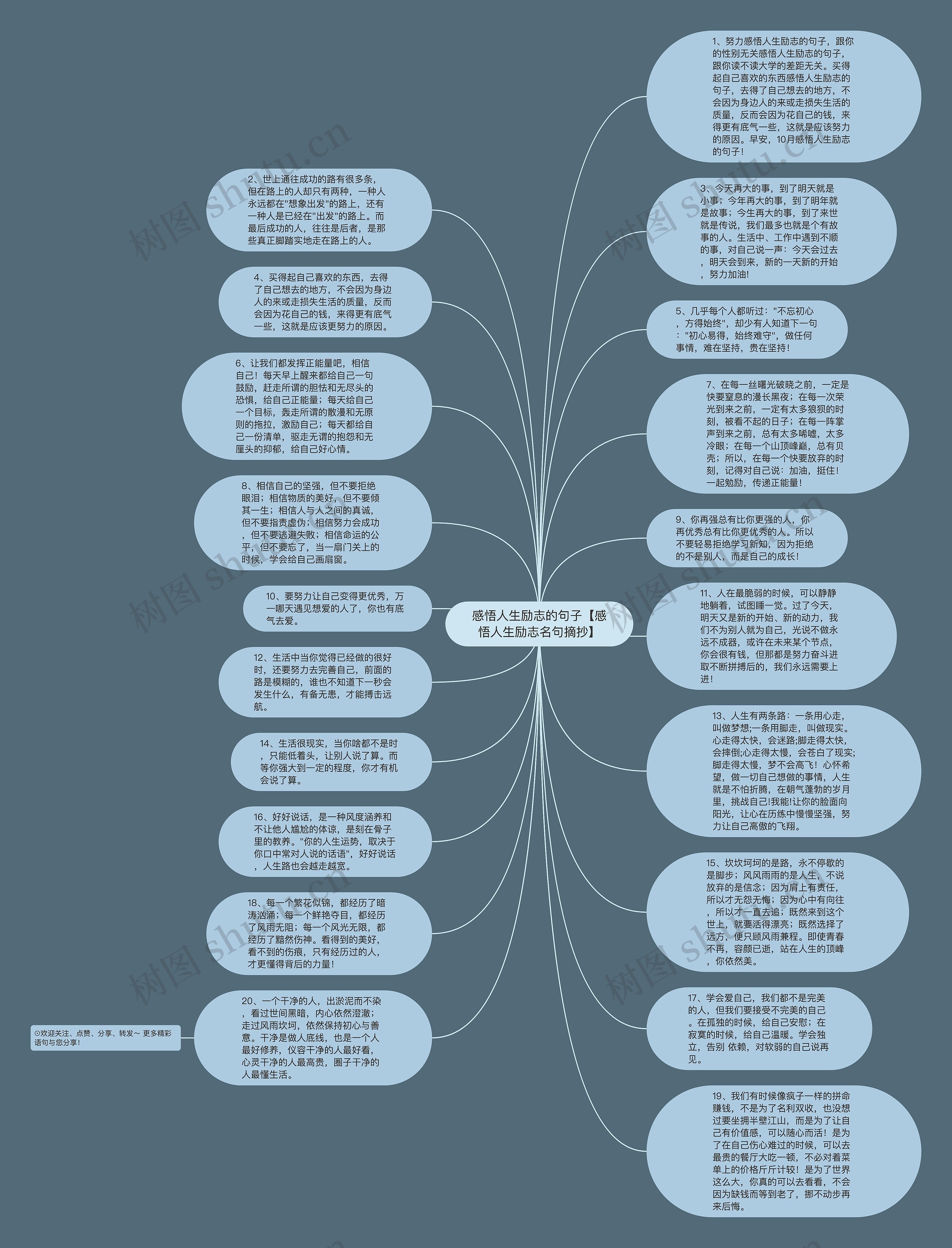 感悟人生励志的句子【感悟人生励志名句摘抄】思维导图