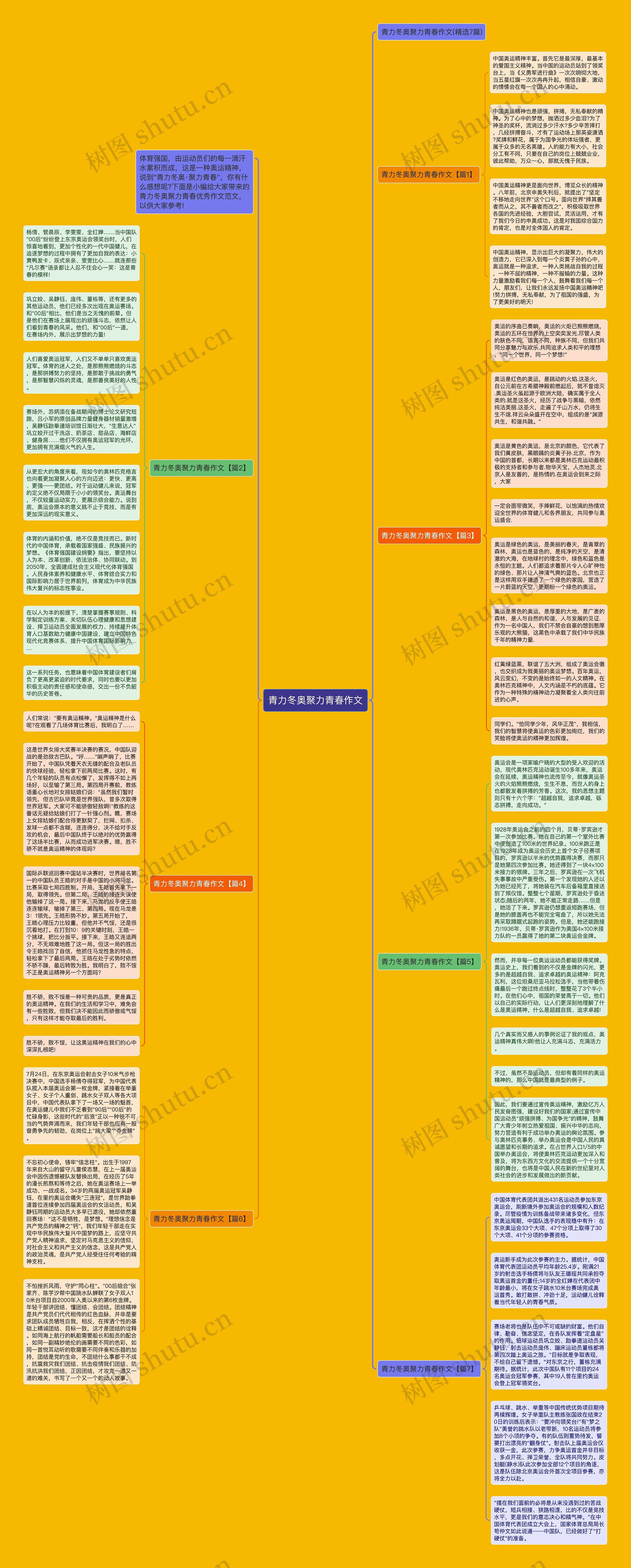 青力冬奥聚力青春作文思维导图