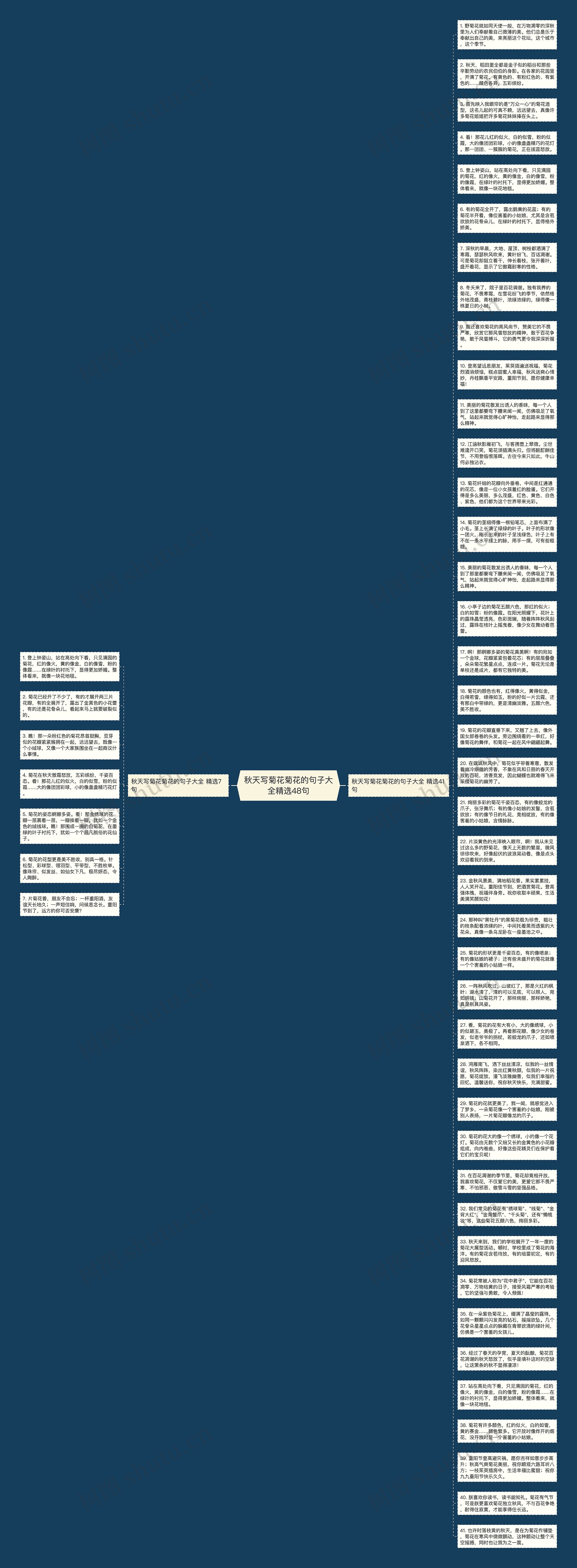 秋天写菊花菊花的句子大全精选48句思维导图
